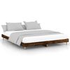 vidaXL Cadre de lit sans matelas ch&ecirc;ne fum&eacute; 160x200 cm bois ing&eacute;nierie