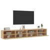 vidaXL Meubles TV muraux 2pcs ch&ecirc;ne sonoma 100x30x30cm bois ing&eacute;nierie