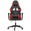 vidaXL Chaise de jeu de massage Noir et rouge Similicuir