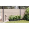 vidaXL Cache-pot de jardin 4 pcs Noir Acier