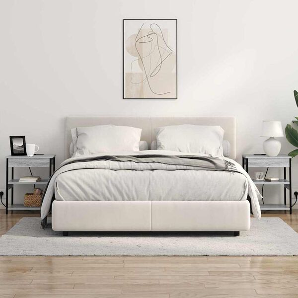 vidaXL Cabinet de chevet Gris Sonoma 41 x 31 x 51 cm Bois d'ing&eacute;nierie