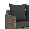 vidaXL Salon de jardin 5 pcs avec coussins gris r&eacute;sine tress&eacute;e