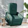 vidaXL Fauteuil inclinable de massage électrique Vert foncé Tissu