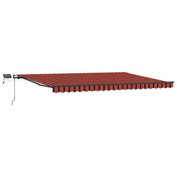 vidaXL Auvent R&eacute;tractable orange et marron 500 &times;350 cm tissu