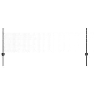 vidaXL Cl&ocirc;ture en fil soud&eacute; avec poteaux 25 x 0,5 m Acier galvanis&eacute;