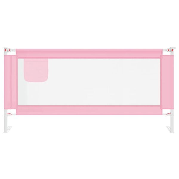 vidaXL Barri&egrave;re de s&eacute;curit&eacute; de lit d'enfant Rose 190x25 cm Tissu