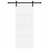 vidaXL Porte coulissante Blanc 83 x 202 cm Pin massif