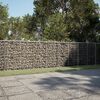 vidaXL Panier gabion avec couvercle 700x50x100 cm fer galvanisé