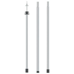 vidaXL M&acirc;t de b&acirc;che t&eacute;lescopique avec longueur de 102-260 cm Aluminium