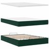 vidaXL Cadre de lit ottoman avec matelas vert fonc&eacute; 140x200 cm velours