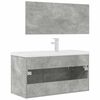 vidaXL Ensemble de meubles de salle de bain 3 pcs gris b&eacute;ton