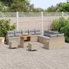 vidaXL Ensemble de canap&eacute; de jardin 13 pcs Beige et Gris clair