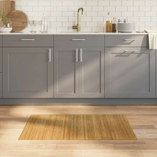 vidaXL Tapis rectangulaire naturel 60x100 cm bambou