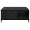 vidaXL Table basse Ch&ecirc;ne noir 80 x 80 x 36,5 cm Bois d'ing&eacute;nierie