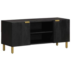 vidaXL Meuble TV noir 105x33x46 cm bois d'ing&eacute;nierie