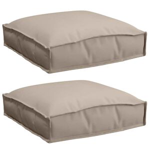 vidaXL Coussin 2 pcs Taupe 40 x 40 x 8 cm Tissu Oxford