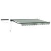 vidaXL Auvent r&eacute;tractable &eacute;lectrique Vert, Blanc, Anthracite 2,5 x 2 m