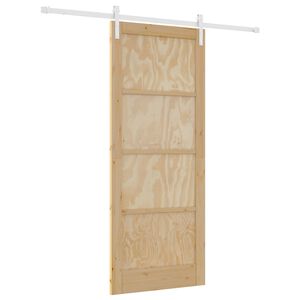 vidaXL Porte coulissante 86 x 211 cm Bois de pin massif