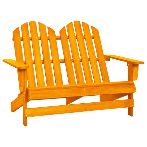 vidaXL Chaise de jardin Adirondack 2 places bois sapin massif orange