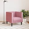 vidaXL Fauteuil Chesterfield rose velours