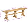 vidaXL Banc 160x35x45 cm bois massif de manguier