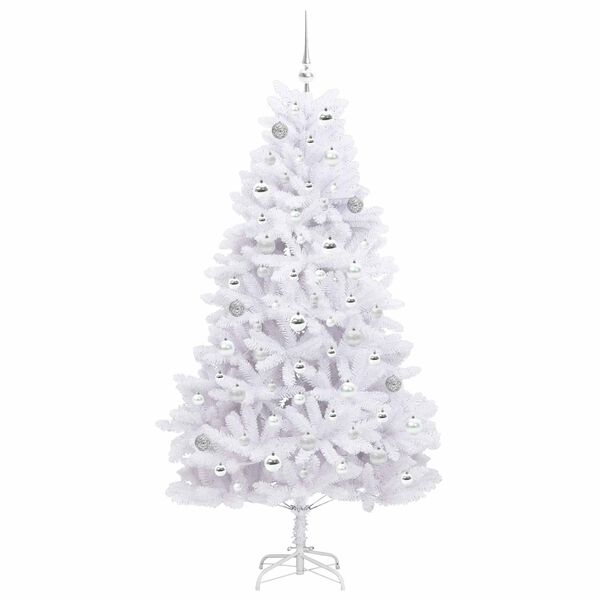 vidaXL Sapin de No&euml;l Artificiel &agrave; Branches Articul&eacute;es Blanc 180 cm
