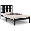 vidaXL Cadre de lit sans matelas noir 90x190 cm bois massif