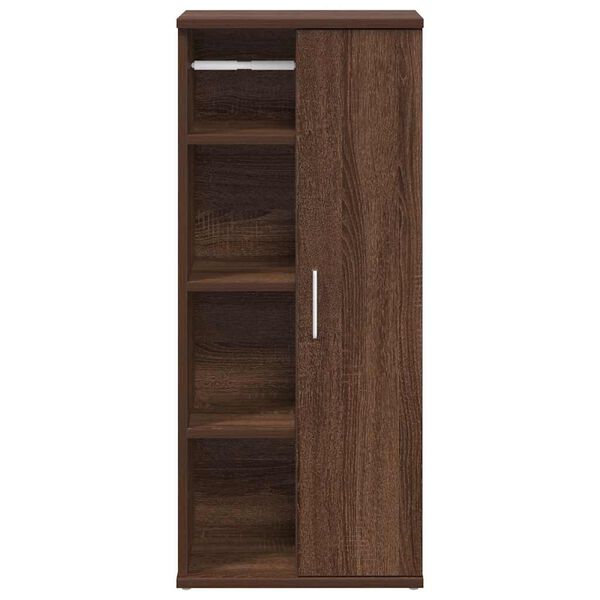 vidaXL Meuble de salle de bain avec porte-rouleau ch&ecirc;ne marron