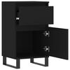 vidaXL Buffets 2 pcs noir 40x35x70 cm bois d’ingénierie