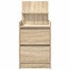 vidaXL Tables de chevet avec 2 tiroirs 2 pcs ch&ecirc;ne sonoma 38x34x80 cm