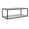 vidaXL Table basse Transparent 100x50x35 cm Verre trempé