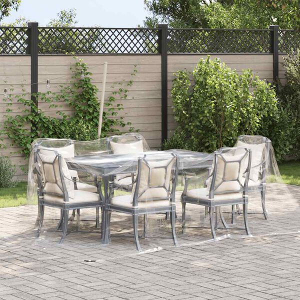 vidaXL B&acirc;che transparente avec &oelig;illets 3 x 4 m PVC