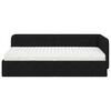 vidaXL Cadre de lit d'angle avec matelas Noir 100 x 200 cm tissu