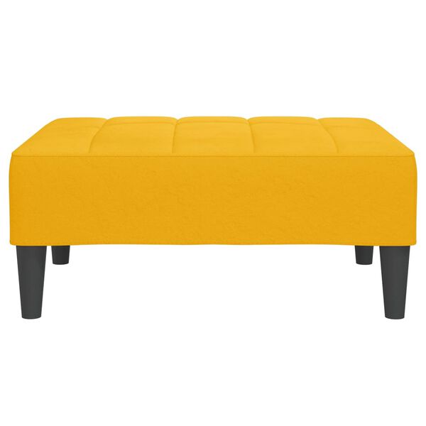 vidaXL Repose-pied Jaune 78x56x32 cm Velours