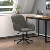 vidaXL Chaise pivotante de bureau Gris fonc&eacute; Velours