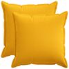 vidaXL Coussin 2 pc HOUTEN Jaune clair 80 x 80 cm Lin synth&eacute;tique