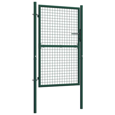 vidaXL Portail de clôture acier 100x200 cm vert