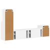 vidaXL Ensemble meuble TV 4 pcs Blanc brillant Bois d'ing&eacute;nierie