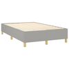 vidaXL Sommier &agrave; lattes de lit avec matelas Gris clair 120x200cm Tissu