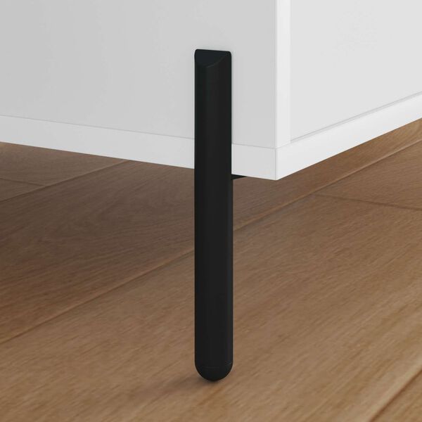 vidaXL Pieds de meuble 12 pcs Noir 66 x 36 x 160 mm Fer