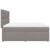 vidaXL Sommier &agrave; lattes de lit avec matelas Taupe 180x200 cm Tissu