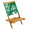 vidaXL Chaises de jardin pliantes lot de 4 vert tissu et bois massif