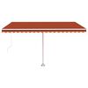 vidaXL Auvent manuel r&eacute;tractable sur pied 400x300 cm Orange et marron