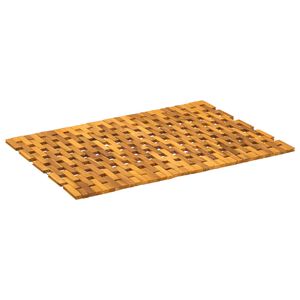 vidaXL Tapis de bain Naturel 55 x 80 cm Bois d'Acacia Massif