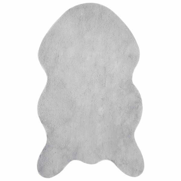 vidaXL Tapis en Fourrure Synthétique de Lapin Olite Gris 50 x 80 cm