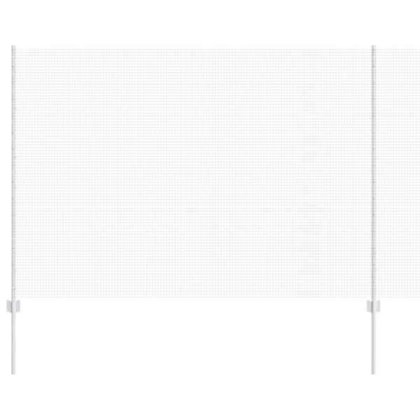 vidaXL Cl&ocirc;ture avec poteau Argent&eacute; 1,5 x 10 m Acier