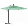 vidaXL Parasol de jardin avec m&acirc;t en acier vert 290x290x238 cm
