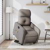 vidaXL Fauteuil inclinable de massage &eacute;lectrique Taupe Tissu