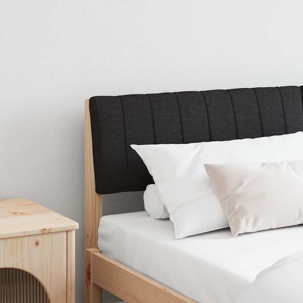 vidaXL Tête de lit capitonnée Noir 140 cm Pin massif