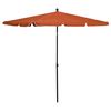 vidaXL Parasol de jardin avec m&acirc;t 210x140 cm Terre cuite